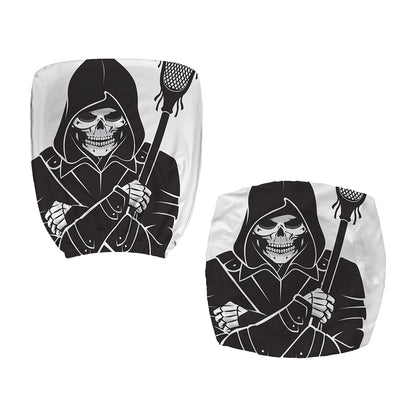 Lacrosse Skull Print Office Chair Cover