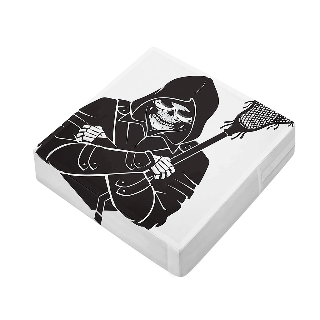 Lacrosse Skull Print Outdoor Seat Cushion Cover