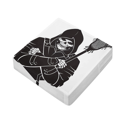 Lacrosse Skull Print Outdoor Seat Cushion Cover