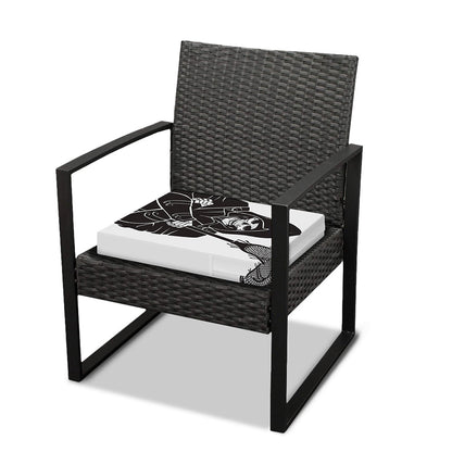 Lacrosse Skull Print Outdoor Seat Cushion Cover