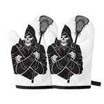 Lacrosse Skull Print Oven Mitts