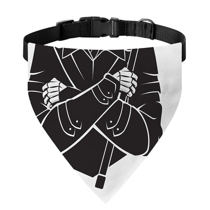 Lacrosse Skull Print Over The Collar Dog Bandana