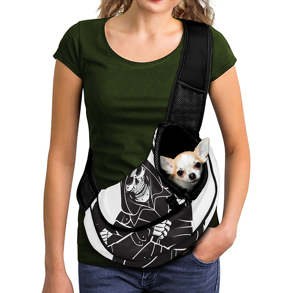Lacrosse Skull Print Pet Sling Carrier