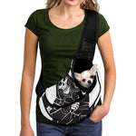 Lacrosse Skull Print Pet Sling Carrier