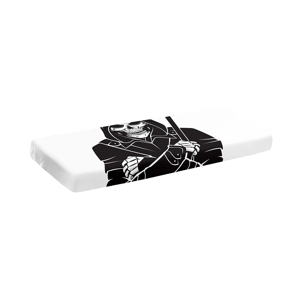 Lacrosse Skull Print Piano Keyboard Cover