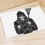 Lacrosse Skull Print Polyester Doormat