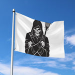 Lacrosse Skull Print Polyester Flag