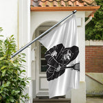 Lacrosse Skull Print Polyester Flag