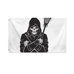 Lacrosse Skull Print Polyester Flag