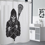 Lacrosse Skull Print Premium Shower Curtain