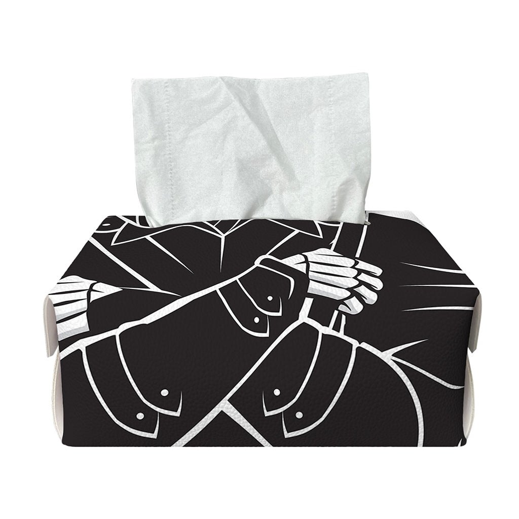 Lacrosse Skull Print Rectangle Tissue Box Cover