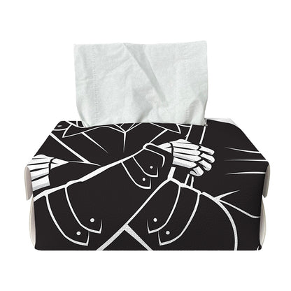 Lacrosse Skull Print Rectangle Tissue Box Cover
