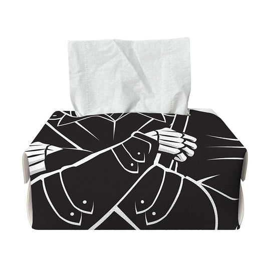 Lacrosse Skull Print Rectangle Tissue Box Cover