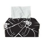 Lacrosse Skull Print Rectangle Tissue Box Cover