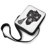 Lacrosse Skull Print Rectangular Crossbody Bag