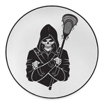 Lacrosse Skull Print Round Floor Mat