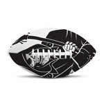 Lacrosse Skull Print Rugby Ball