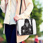 Lacrosse Skull Print Shoulder Strap Bible Bag