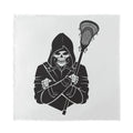 Lacrosse Skull Print Silk Bandana