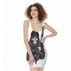 Lacrosse Skull Print Sleeveless Bodycon Dress