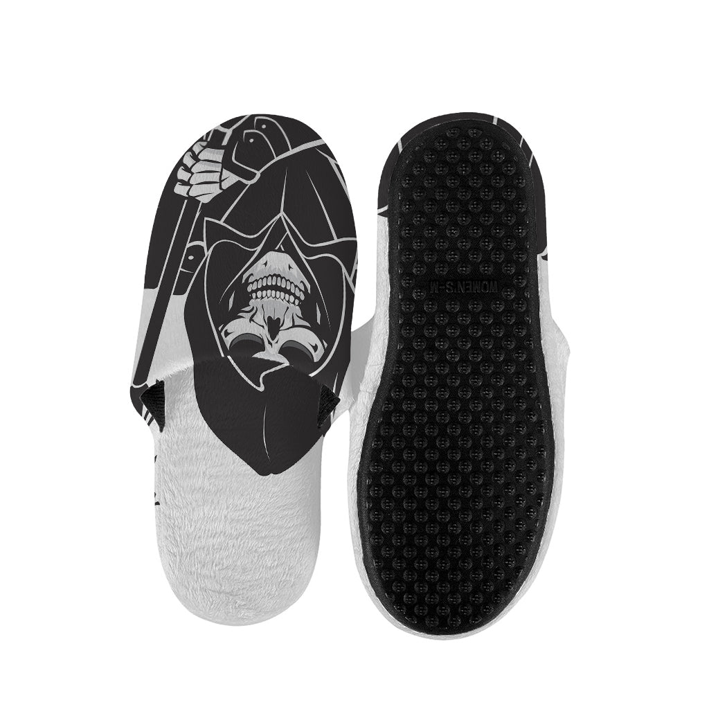 Lacrosse Skull Print Slippers