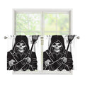 Lacrosse Skull Print Tier Curtains
