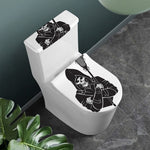 Lacrosse Skull Print Toilet Lid And Tank Cover Set