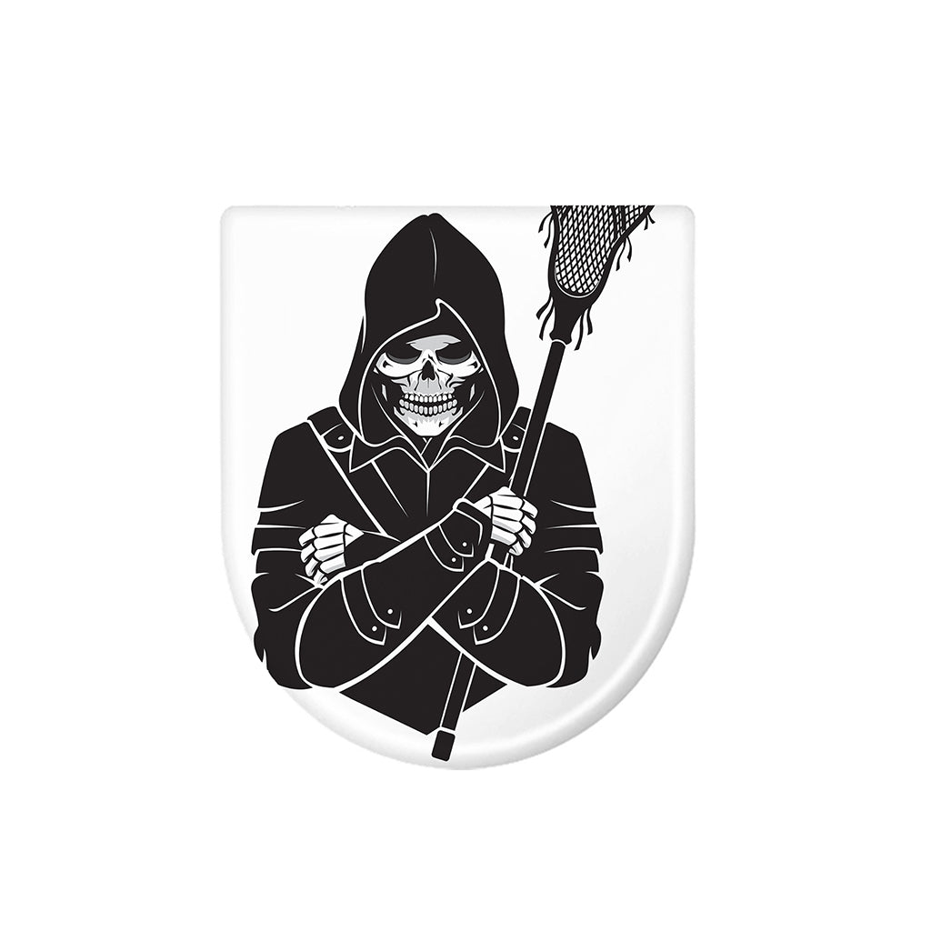 Lacrosse Skull Print Toilet Lid Cover