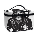 Lacrosse Skull Print Travel Makeup Bag