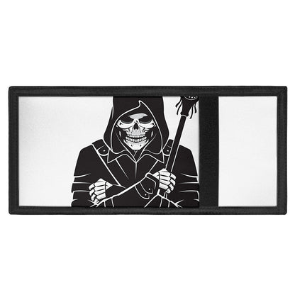 Lacrosse Skull Print Trifold Wallet