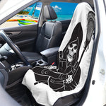 Lacrosse Skull Print Waterproof Car Seat Cover