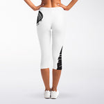 Lacrosse Skull Print Women's Capri Leggings