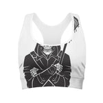 Lacrosse Skull Print Women's Sports Bra