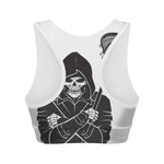 Lacrosse Skull Print Women's Sports Bra