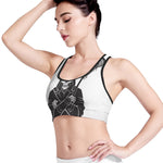 Lacrosse Skull Print Women's Sports Bra