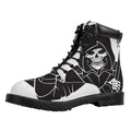 Lacrosse Skull Print Padded Collar Lace Up Boots