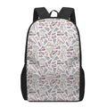 Lacrosse Sport Pattern Print 17 Inch Backpack
