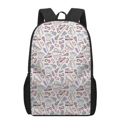 Lacrosse Sport Pattern Print 17 Inch Backpack