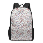 Lacrosse Sport Pattern Print 17 Inch Backpack