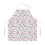 Lacrosse Sport Pattern Print Adjustable Apron
