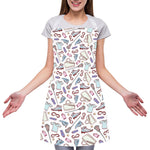 Lacrosse Sport Pattern Print Adjustable Apron