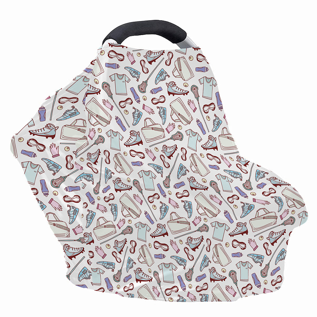 Lacrosse Sport Pattern Print Baby Seat Cover