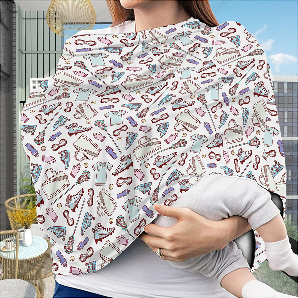 Lacrosse Sport Pattern Print Baby Seat Cover