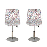 Lacrosse Sport Pattern Print Bar Stool Covers