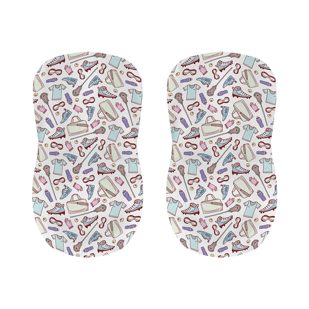 Lacrosse Sport Pattern Print Bar Stool Covers