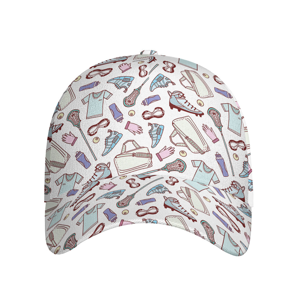 Lacrosse Sport Pattern Print Baseball Cap