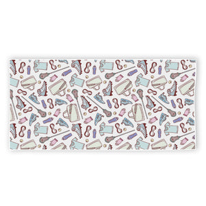 Lacrosse Sport Pattern Print Beach Towel