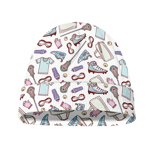 Lacrosse Sport Pattern Print Beanie