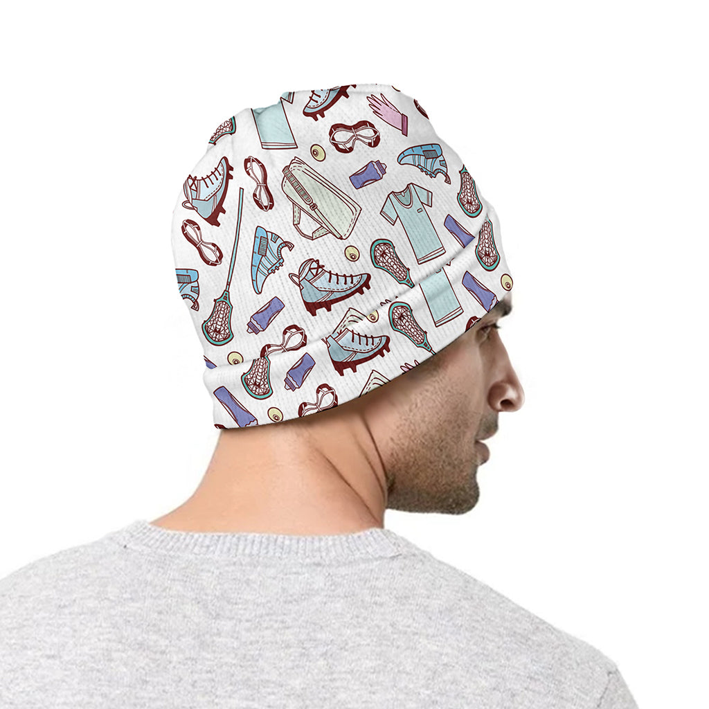 Lacrosse Sport Pattern Print Beanie
