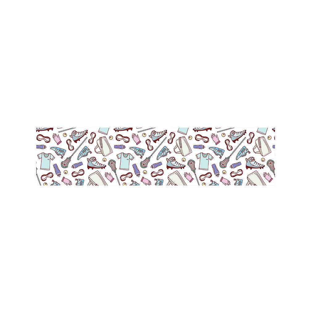 Lacrosse Sport Pattern Print Bed Runner